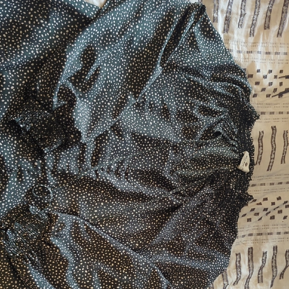 Black and White Polka Dot Blouse